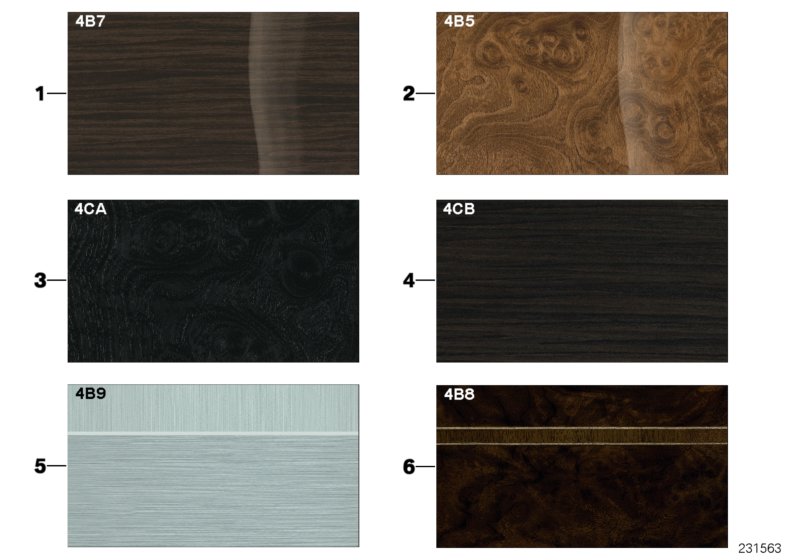 Sample page, interior trim strips
