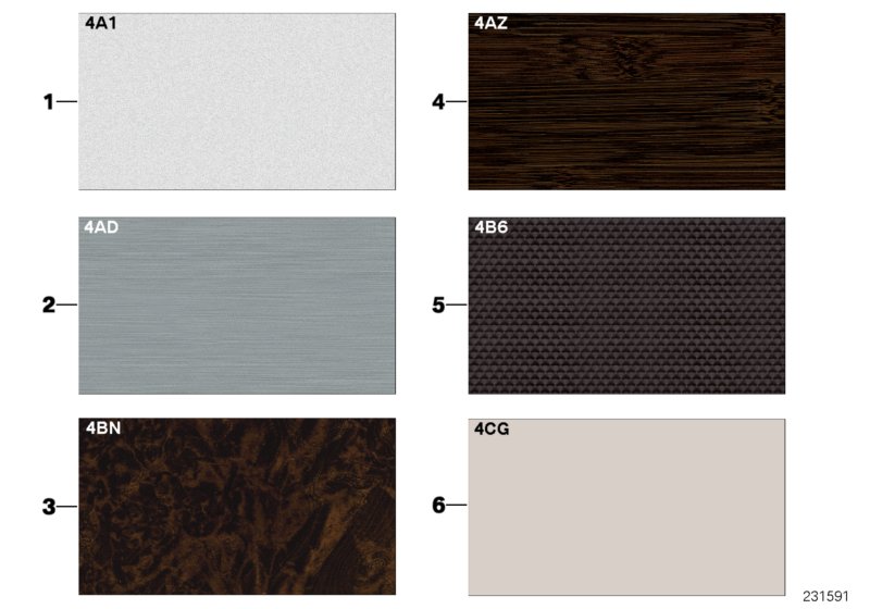 Sample page, interior trim strips