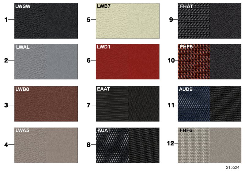 Sample page, cushion colours