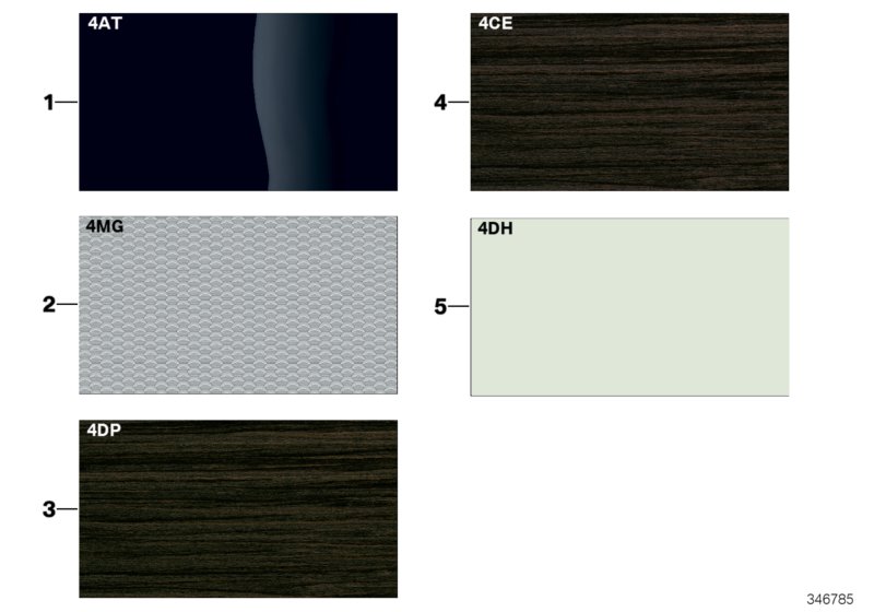Sample page, interior trim strips