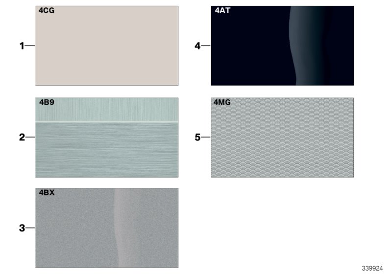 Sample page, interior trim strips