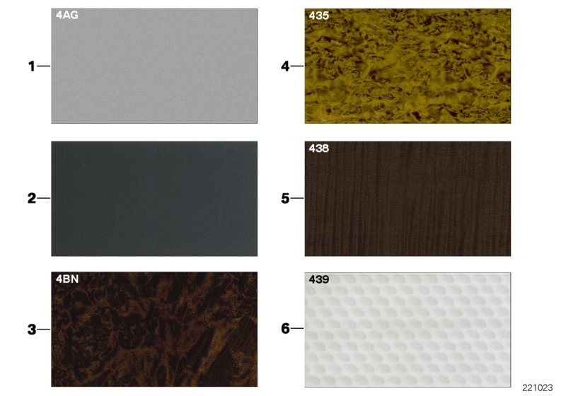 Sample page, interior trim strips