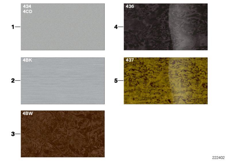 Sample page, interior trim strips