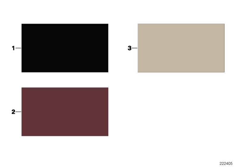 Sample page, interior trim colours