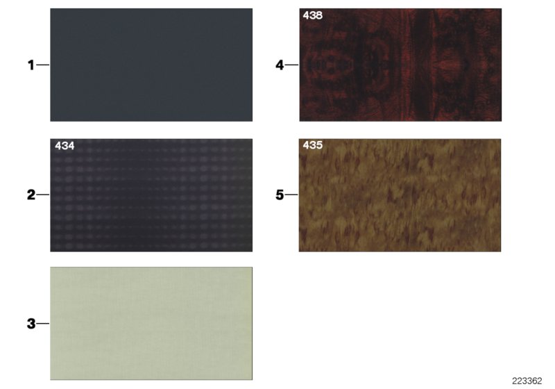 Sample page, interior trim strips