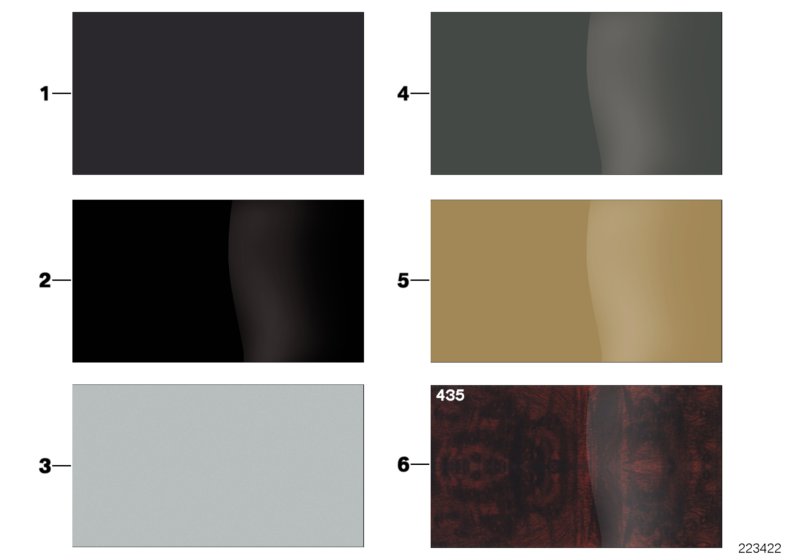 Sample page, interior trim strips