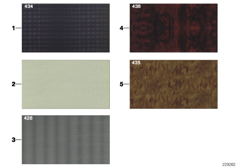 Sample page, interior trim strips