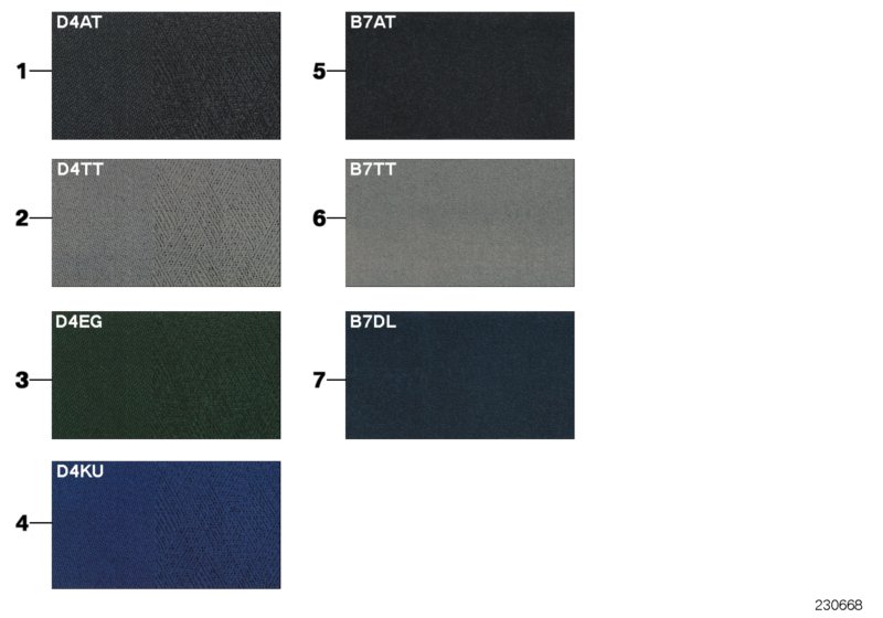 Sample page, cushion colours, fabric