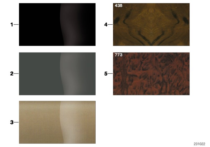 Sample page, interior trim strips