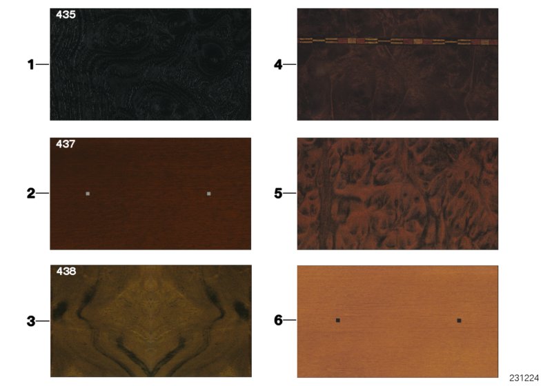 Sample page, interior trim strips