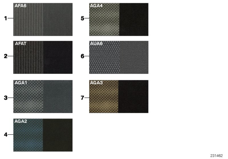 Sample page, cushion colours, fabric