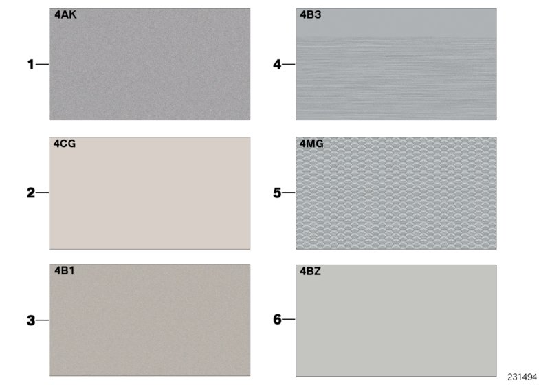 Sample page, interior trim strips