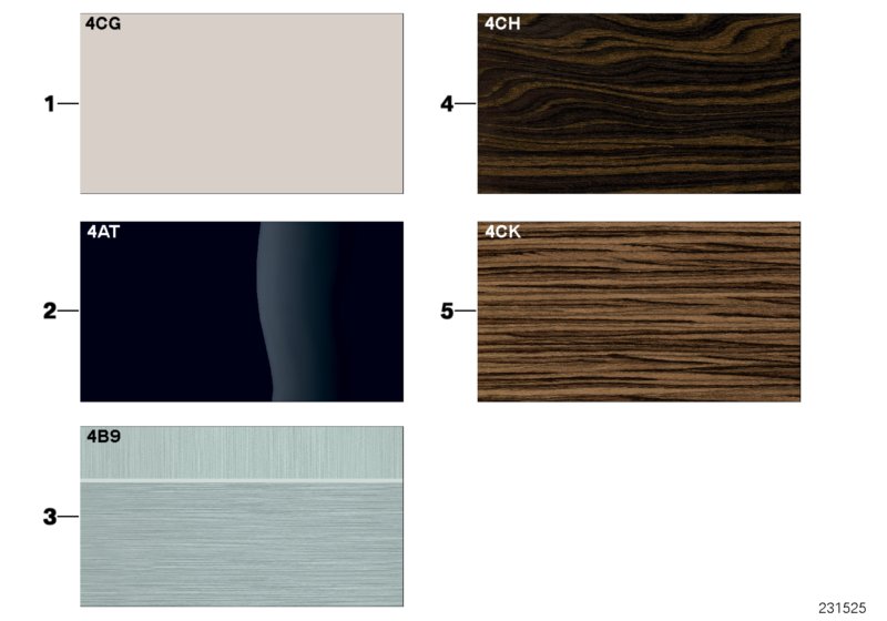 Sample page, interior trim strips
