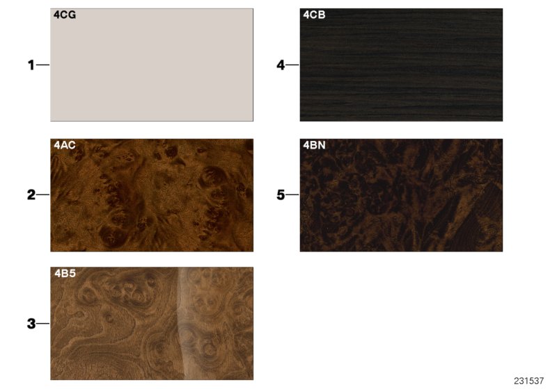 Sample page, interior trim strips