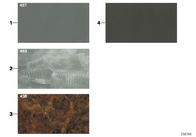 Sample page, interior trim strips