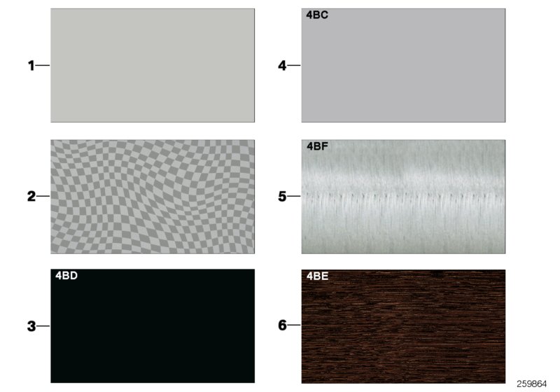 Sample page, interior trim strips