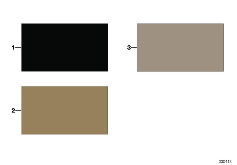 Sample page, interior trim colours