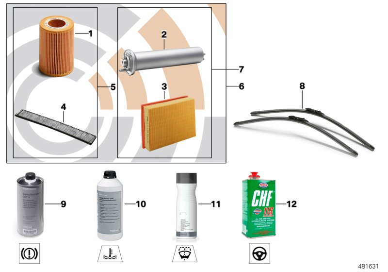 Service, engine oil / inspection