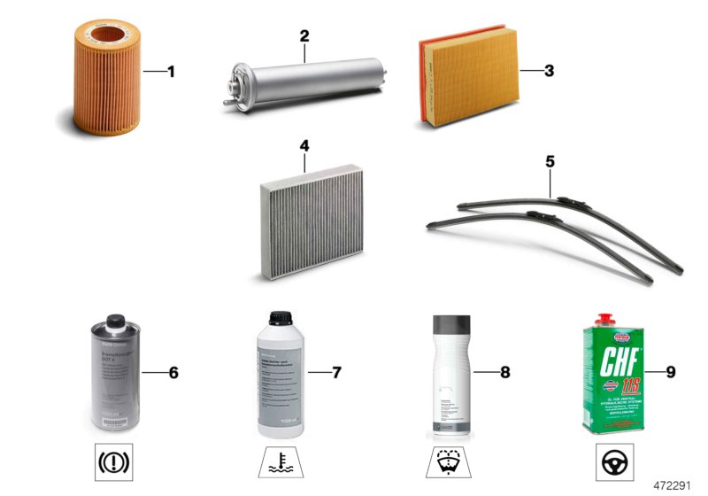 Service, engine oil / inspection