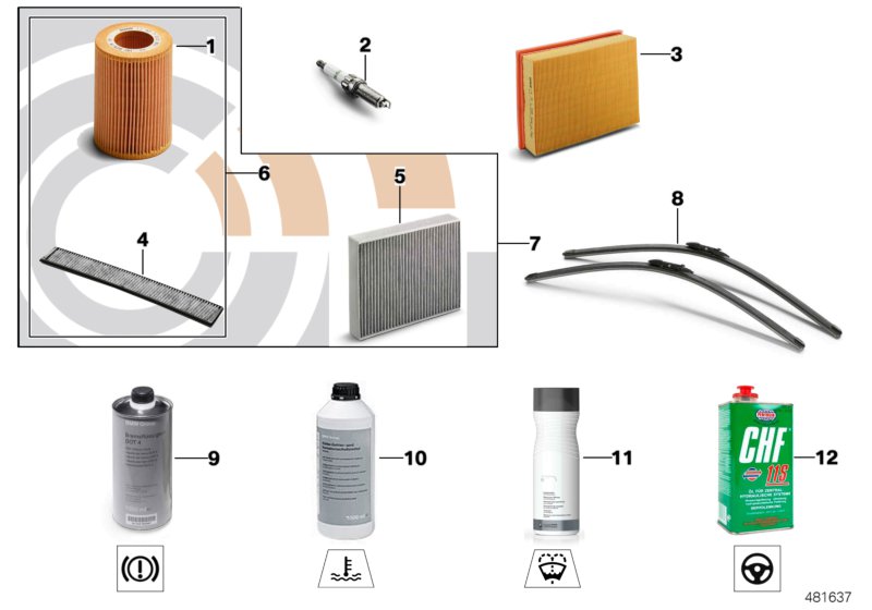 Service, engine oil / inspection