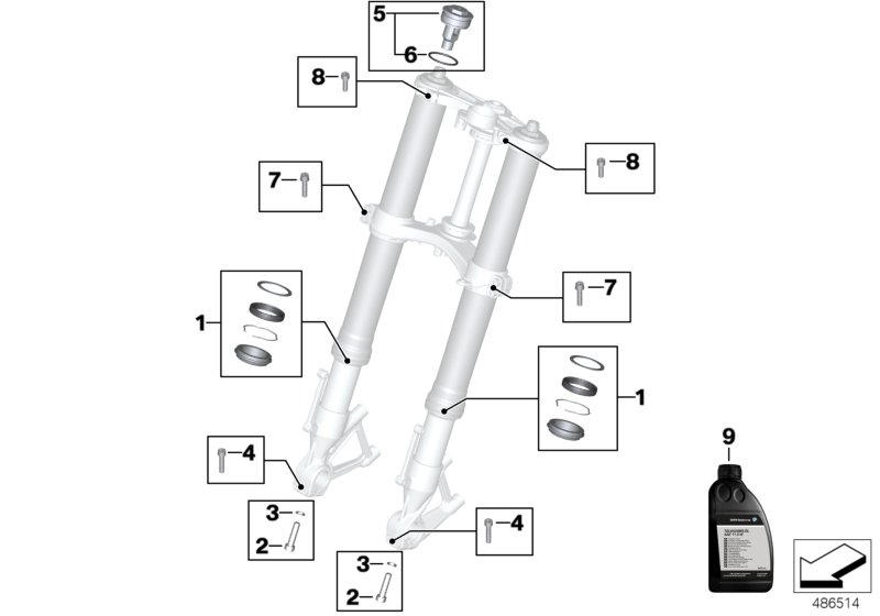 Service of telescopic forks