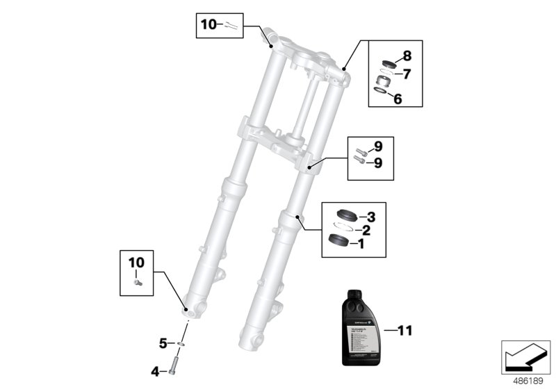 Service of telescopic forks