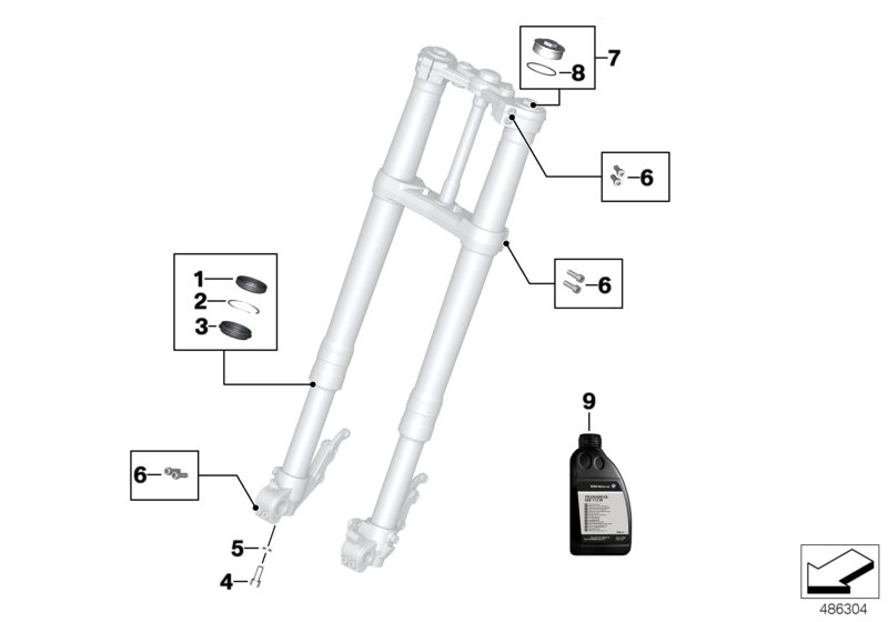 Service of telescopic forks