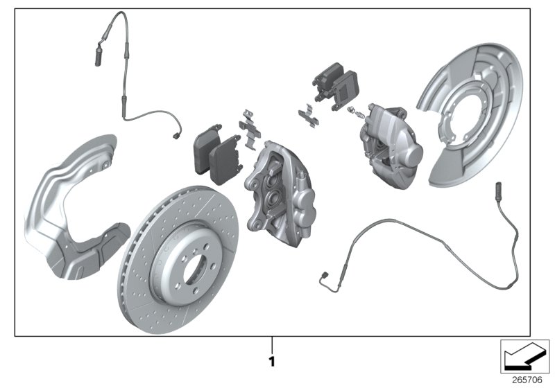 Set, M Performance brake, front/rear