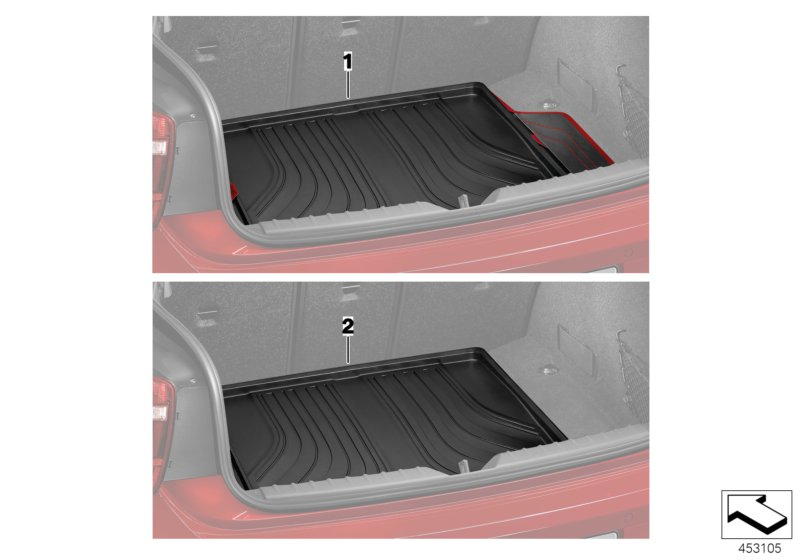 Fitted luggage compartment mat