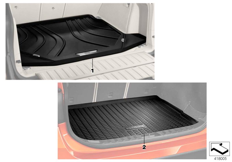 Fitted luggage compartment mat