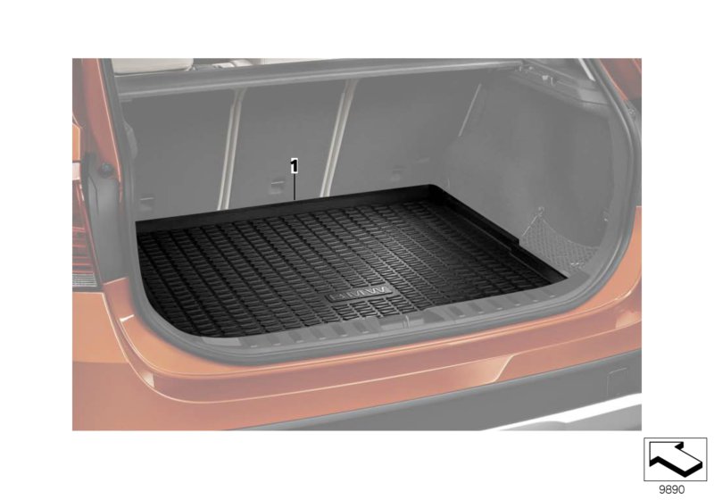 Fitted luggage compartment mat