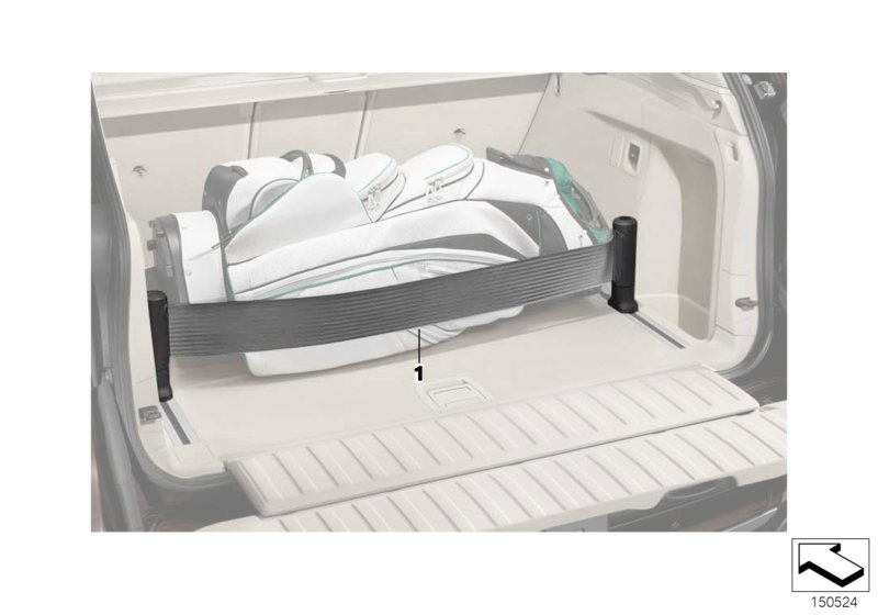 Luggage compartment lashing straps