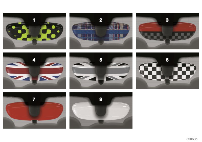 Interior mirror caps