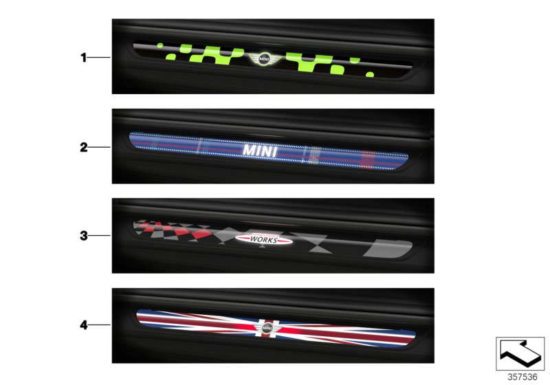 Illuminated door sill strip