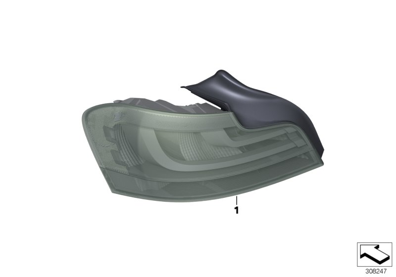 Retrofit kit, rr light, Black Line