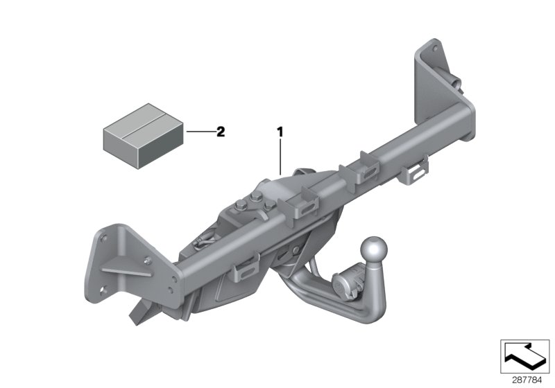Retrofit kit, trailer tow hitch, pivoted