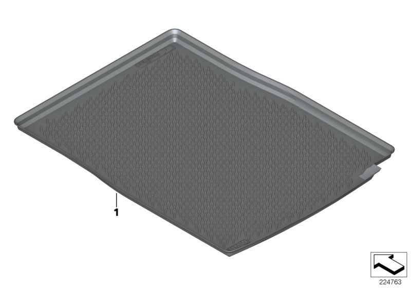 Fitted luggage compartment mat