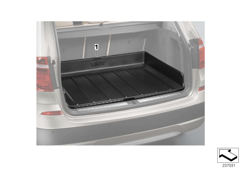 Luggage compartment pan
