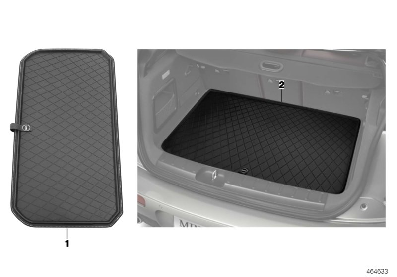 Fitted luggage compartment mat