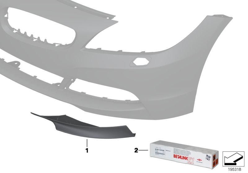 M Performance attachm.parts front apron