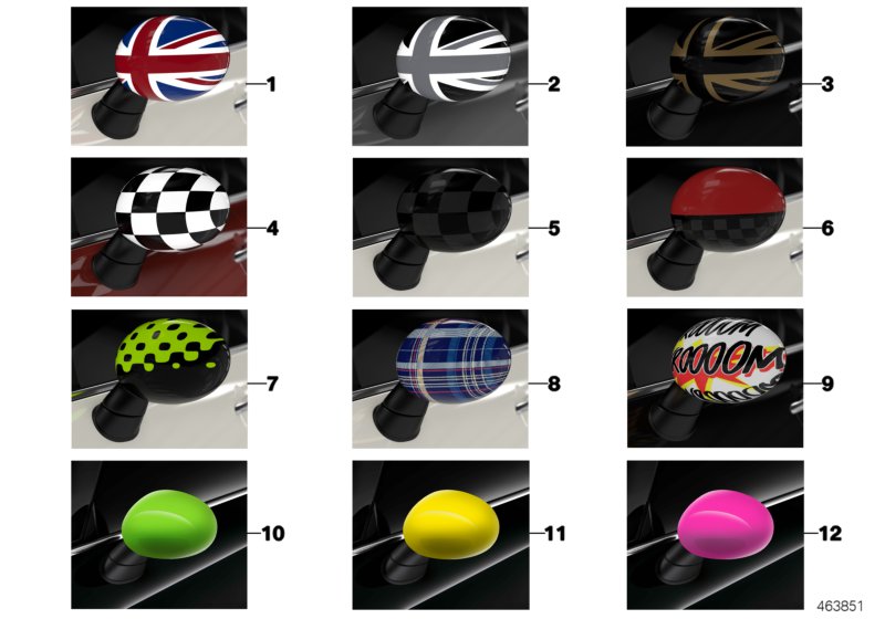 Exterior mirror caps F5x, F6x