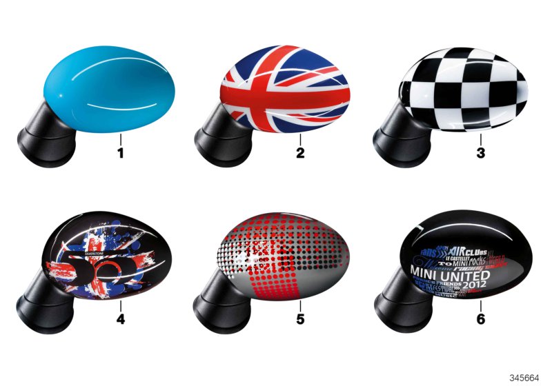 Exterior mirror caps R5x, R6x