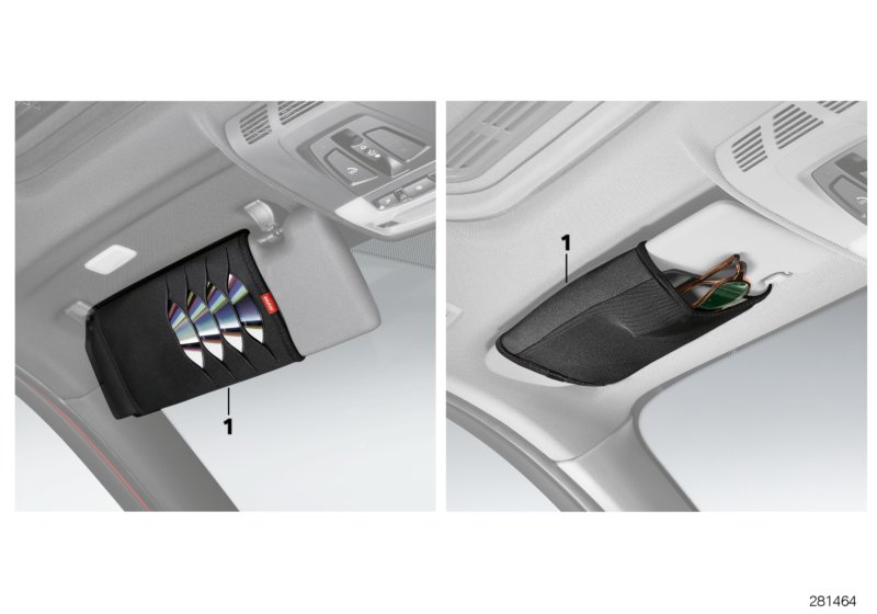 Glasses/CD/DVD pocket, BMW Lines