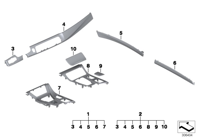 Interior trim stripes, carbon
