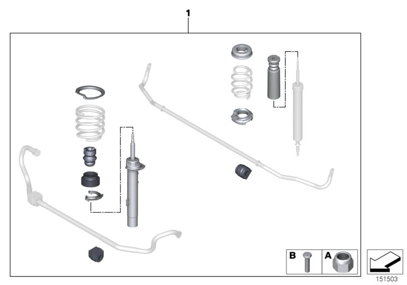 Retrofit kit M sports suspension