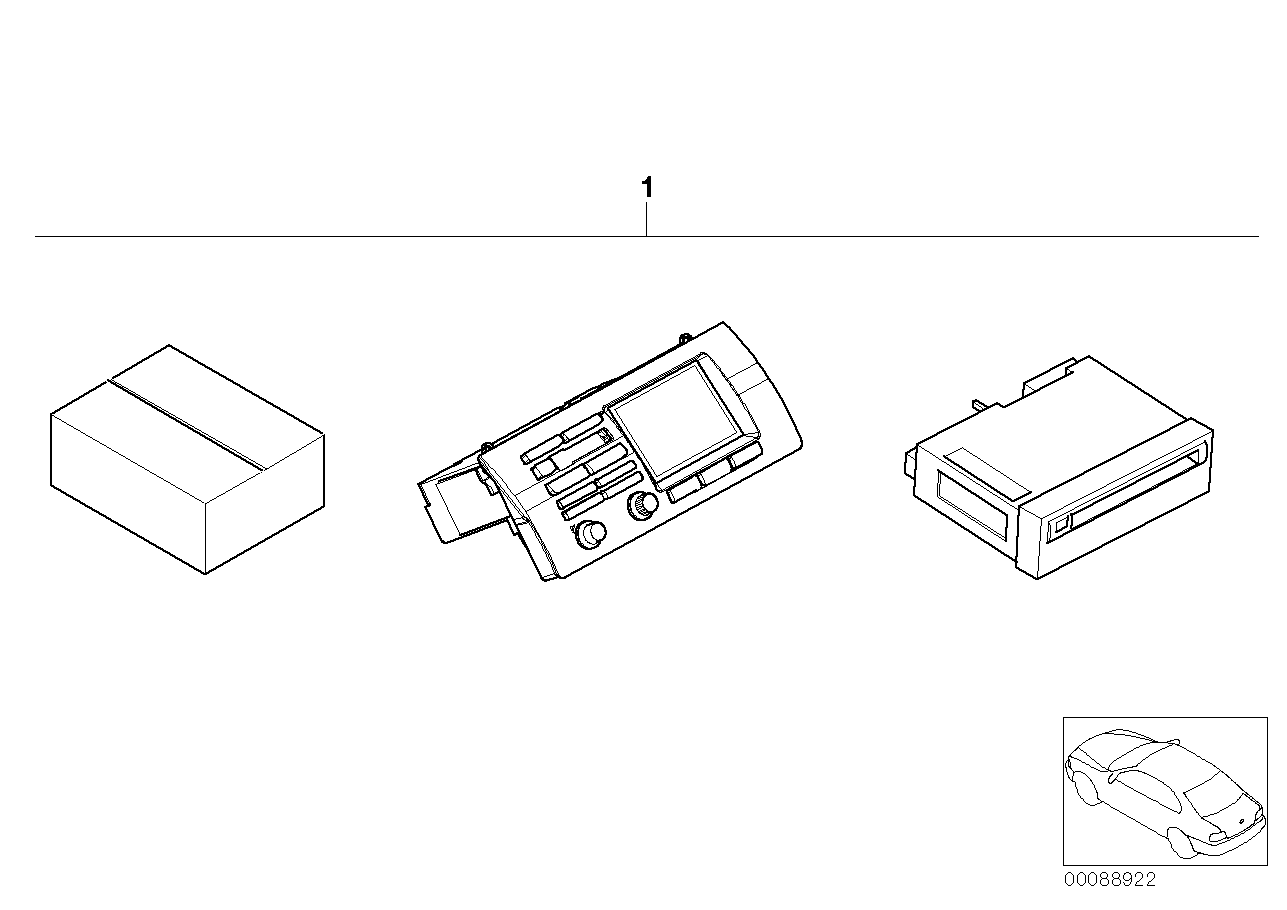 Retrofit kit, navigation with monitor