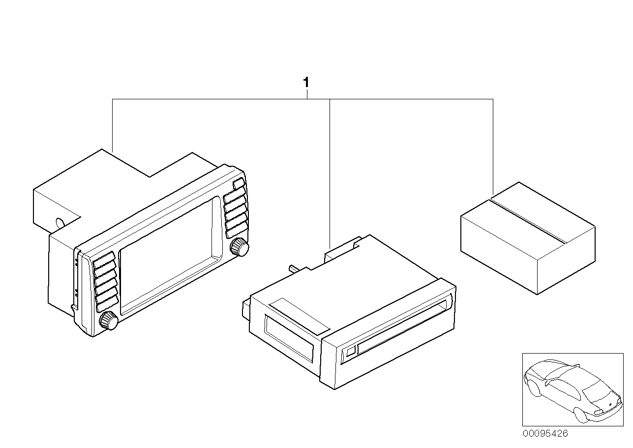 Retrofit kit, navigation with monitor