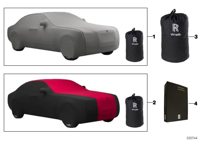 Car cover interior, tailored