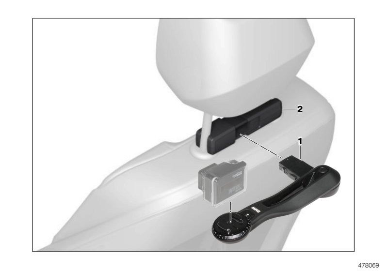 BMW action cam bracket inner
