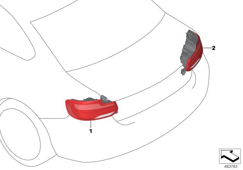 Retrofit kit, rr light, facelift